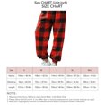thumbnail image 5 of Pantalones de chándal estampados, talle alto, sueltos, cómodos, estilo navideño, pantalones de jogging suaves para el hogar, senderismo, fitness al aire libre, rejilla roja XXL, 5 of 5