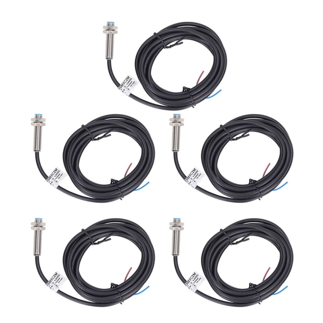 5 interruptores de aproximación con sensor de proximidad de 4 a 24 V CC NPN, normalmente abiertos para detección de distancia.
