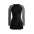 thumbnail image 6 of successthop Womens Tankini Swimsuits 2 Piece with Skirt Half Zip Bathing Suit Padded Surfing Long Sleeve Swimwear Black, 6 of 8