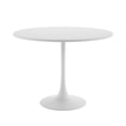 thumbnail image 3 of Kurv™ Series Indoor or Outdoor White Bistro Steel Table - 39"D x 30"H, 3 of 6