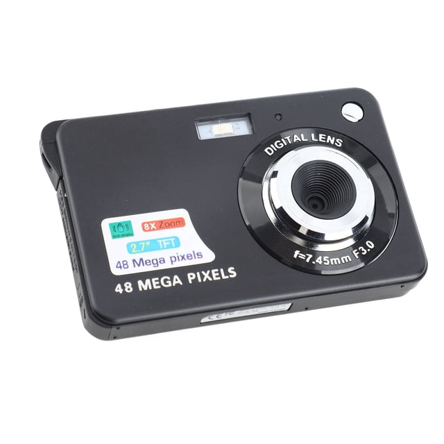 Vlogging Camera, Cámara Compacta de 4K 48MP 8x Zoom Empotrada Luz de llenado 550 Mah Con Correa para la Muñeca para selfie