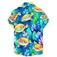 thumbnail image 3 of Playeras Y Camisas Para Hombre Hombres Moda Primavera Verano Casual Manga corta Turndown Neck Impreso Camisetas Top Blusa (Yellow, XL), 3 of 5