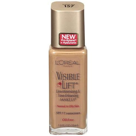 Loreal Visible Lift Line-Minimizing Oil-Free Makeup for Normal to Oily Skin, SPF 17, 1.0 fl.