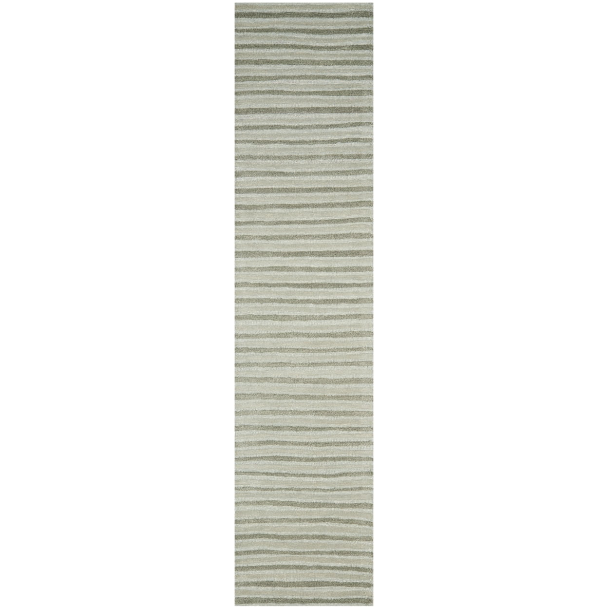 SAFAVIEH Martha Stewart Hand Drawn Stripe Area Rug, Nimbus Cloud Grey, 5' x 8'