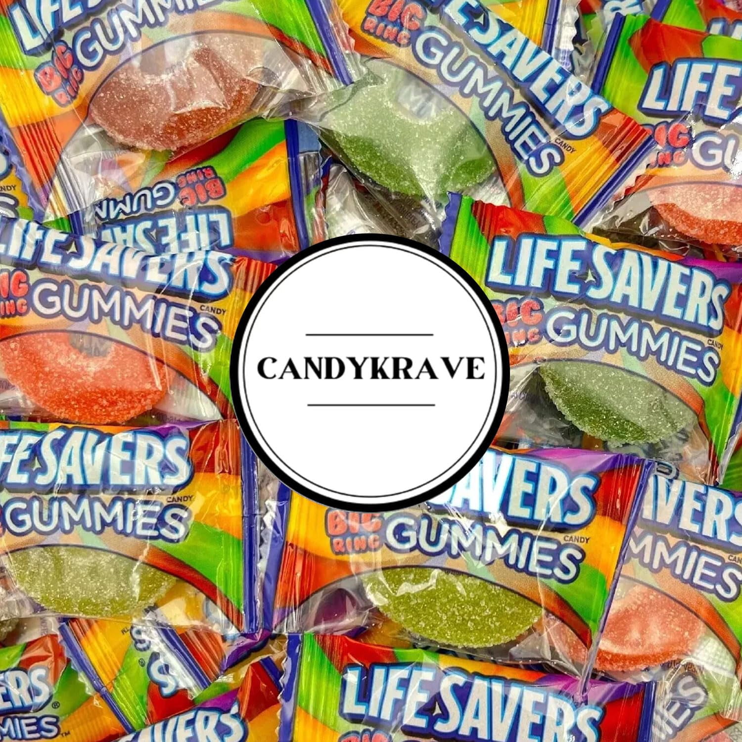 LifeSavers Gummies Candy - Assorted Fruity Flavors - Individually Wrapped Delicious Big Ring Gummy Candy Assortment for Birthdays, New Year, Christmas, Valentines Day, Pinata & Pantry (2 lbs)