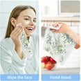 thumbnail image 4 of Coolnut 4 PCS White Flowers Plants Baby Washcloths Towel Set, Highly Absorbent & Soft Cotton Wash Cloths, 12"x 12" Face Hand Towels for Bathroom, Multi-Purpose Fingertip Towels, 4 of 5