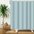 thumbnail image 5 of Lfeey Shower Curtain Waterproof Fabric, Bathroom Decorative Curtains with 12 Hooks, Light Blue, 72"x72", 5 of 5