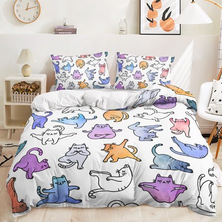 Hosima 3 Piece 3D Digital Printed Duvet Cover Full Size Bedroom Decorative Bedding Set,DEX35-King