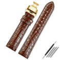 thumbnail image 3 of Correa de piel de cocodrilo para reloj Longines Master Omega con cierre de mariposa para hombre y mujer, 12, 14, 16, 18, 20, 22 y 24 mm, 3 of 5