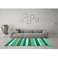 thumbnail image 3 of Ahgly Company Indoor Rectangle Abstract Turquoise Blue Contemporary Area Rugs, 7' x 9', 3 of 4