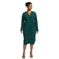 thumbnail image 2 of Terra & Sky Women's Plus Size Midi Shirt Dress, 2 of 5