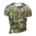 thumbnail image 5 of Mens Workout Shirts Big And Tall Short Sleeve Crewneck Camouflage T-Shirts Causal Stylish Camo Pullover Top Tees,Mint Green XL, 5 of 6