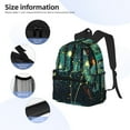 thumbnail image 5 of Haiem Mystical Black Cat Fireflies Lightweight Backpack for School, Classic Basic Water Resistant Casual Daypack for Travel with Bottle Side Pockets, 5 of 8