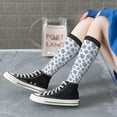 thumbnail image 5 of Sikiie Dark Blue Snowflakes Knee Socks, High Socks Long Stretchy Sock Women Knee High Stocking, Long Socks for Women, 5 of 6