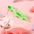 thumbnail image 4 of Juguetes de dedo de dinosaurios de gel de sílice, 6 unidades, de goma elástica que se lanzan al aire, colores aleatorios, para regalos de fiesta infantil, 4 of 4