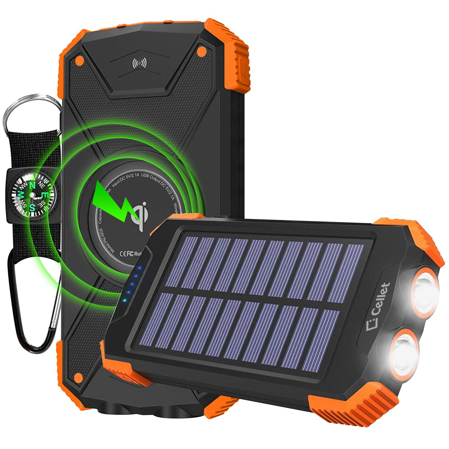 7.5W USB Foldable Solar Panel Portable Power Bank Phone External Battery Charger 