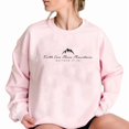 thumbnail image 1 of Camisa de Larga para Mujer con Versículo Bíblico, Sudadera con Estampado " Puede Mover Montañas", Top Informal. Rosa L, 1 of 3