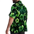 thumbnail image 3 of Saint Patrick's Day Men's Short Sleeve Spread Collar Hawaiian Shirts, Casual Printed Button Down Summer Beach Tops, Unisex Men's Shirts, 3 of 6