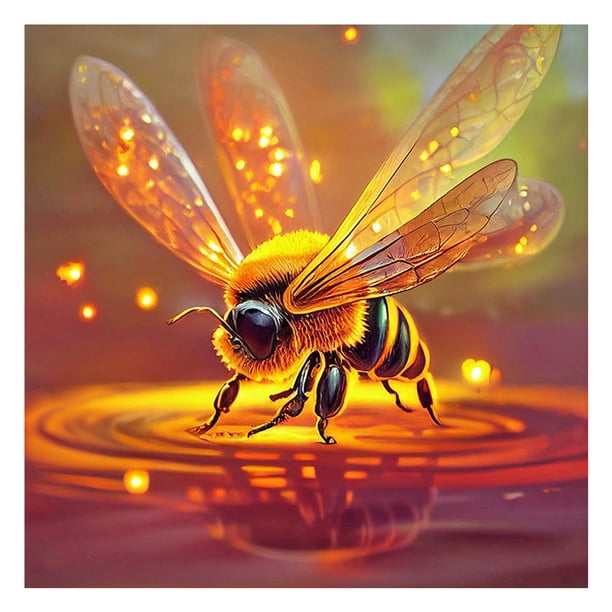 Diamond Painting 5D DIY Kit de abeja de taladro redondo completo Arte Decoración del hogar (A6626) Hugtrwg Para estrenar