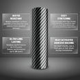 thumbnail image 4 of 2D High Gloss Carbon Fiber Black Car Vinyl Wrap Sticker Decal Film Sheet Air Release, 4 of 7