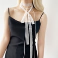 thumbnail image 6 of Women Skinny Scarf Lace Thin Lace Belt Long Tie Scarf Bag Handle Wrap Choker Elegant Scarf Decoration, 6 of 8