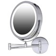 thumbnail image 1 of Ovente MFW85CH1x10x 8.5 inch Battery Operated LED Lighted Wallmount Vanity Makeup Mirror, 1 of 11
