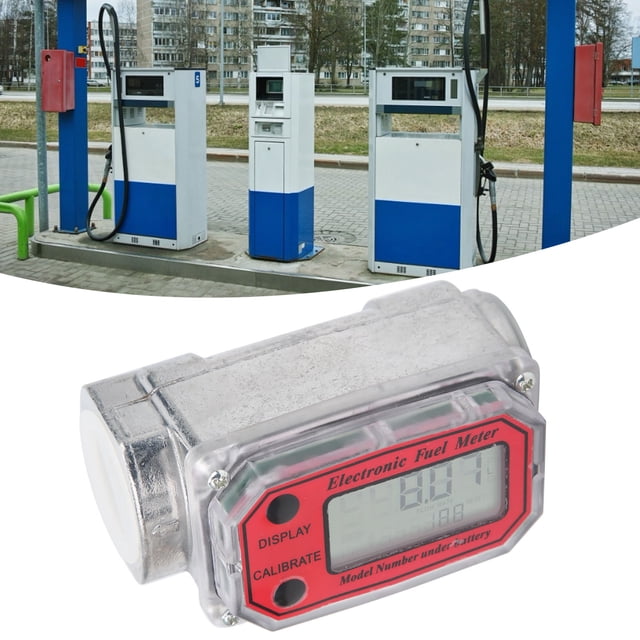 Eujgoov LLW-25 Medidor de flujo de turbina con pantalla LCD digital Medidor de flujo de combustible Medidor de flujo para productos químicos de queroseno diésel Bomba de turbina ANGGREK Otros
