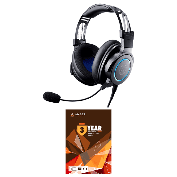 Audio Technica ATH-G1 Wired Gaming Headset Black with 3 Year Amber Protection Plan (2020)