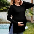 thumbnail image 2 of UFOUND Maternity Blouse Women's T Shirts Tiered Basic Solid Color Casual Pregnancy Tops Long Sleeves Shirt, 2 of 5