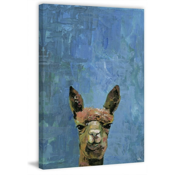 What up Llama Painting Print on Wrapped Canvas