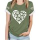 thumbnail image 1 of Tops Y Blusas de las Mujeres Estampadas Cuello Redondo Manga Corta, Poliéster Casual Top para Diario, Fiesta Y Todas las Estaciones, 1 of 8
