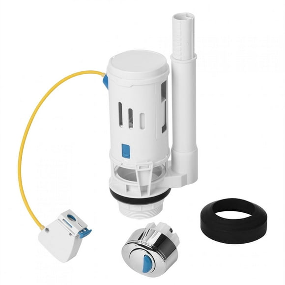 ABS Toilet Fitting Push Button Dual Drain Flush Valve Water Tank Accessory (Two Piece Toilet)