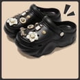 thumbnail image 2 of MIASHUI Sabots pour Femmes Chaussures de Jardin d'Extérieur Confortables Sandales à Plateforme, Noir, 8, 2 of 4