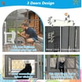 thumbnail image 7 of Outdoor Wooden Cat- Large Solid Wood Cat Cage Playpen with 2 Jumping Platforms & 7 Napping Houses, Walk-in Cat Kennel Condo Shelter for Pet Cat,Grey, 7 of 7