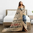 thumbnail image 5 of LHSHID to My Gorgeous Wife Blanket Love You Forever and Always Flannel Throw Blankets Warm Fuzzy Soft Plush Blanket Gift for Hug Camping Travel Mothers Day Romantic Valentine 60"x80", 5 of 5