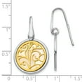 thumbnail image 3 of Sterling Silver Gold-tone Mother of Pearl Dangle Earrings Sterling Silver Earrings, 3 of 3