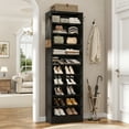 thumbnail image 2 of Homieasy Tall Shoe Cabinet, 10 Tiers Narrow Wood Shoe Rack, Shoe Storage Organizer with Open Storage, Vertical Shoe Shelf Tower for 20-22 Pairs, Space Saving, for Closet, Entryway, Bedroom, Black, 2 of 8