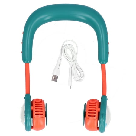 

Children Hanging Neck Fan Mini Portable Electric Fan USB Charging for Home Outdoor SportsGreen