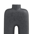 thumbnail image 5 of DecMode 13" Abstract Rounded Arched Black Ceramic Vase with Glossy Speckled Texture, 5 of 14
