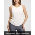 thumbnail image 4 of BALEAF Tankini Tops for Women High Neck Swim Top Modest Bathing Suit Top Long Tank Top for Swimming Star White 42, 4 of 7