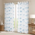 thumbnail image 2 of Erosebridal Ribbon Bow Black Out Curtains For Girls Teens,Blue Girly Bowknot Curtains Pack of 2 (42x63 Each),Dreamy Princess Style, 2 of 7