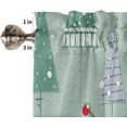 thumbnail image 5 of Valances for Windows, Christmas Santa Claus Pulling A Sled Xmas Tress Candies Valance, Kitchen Curtains Rod Pocket, 54x18in Kitchen Valances for Windows, Kitchen Window Curtains Over Sink, 5 of 6