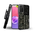 thumbnail image 1 of ANJ+ Rugged Shockproof Holster Case Card Slot Kickstand + Tempered Glass Cover for Samsung Galaxy A03s - American Digital Camo, 1 of 5