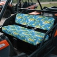 thumbnail image 3 of ZIATUBLES 2-Pack UTV Seat Covers, Universal Waterproof Scratch-Resistant Front Bench Protector Set for Mule, Easy Install Clean for Farm Ranch Truck, Tropical Island Pattern, 3 of 8
