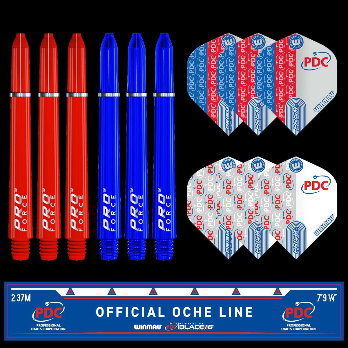 Winmau Blade 6 PDC Surround Set (Blade 6 Dartboard, PDC Surround and 6 Darts)