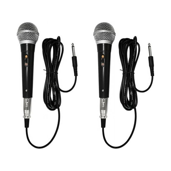 2X Handheld Professional Wired Dynamic Microphone Clear Voice Mic for Karaoke Vocal Music Performance