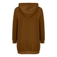 thumbnail image 4 of Wangmeiwg Women's Sweatshirts Women's Jackets - Cozy Zip Up Hooded Long Coat for Casual Streetwear in Cold Weather and Fall Activities Coffee XL, 4 of 6