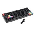 thumbnail image 1 of Cableado de 87 Teclas Keyboard Keyboard RGB Retroiluminado Interruptores Rojos Negro Baoblaze Teclado mecánico, 1 of 8