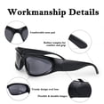 thumbnail image 4 of Gafas de Sol Envolventes milramtob Y2K Plateadas a la Moda, 4 of 6
