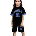 thumbnail image 4 of Infant Girls Suit Printed Short Sleeve Casual Quality Outdoor Cozy Summer for Girls Active Shorts Set, 4 of 4